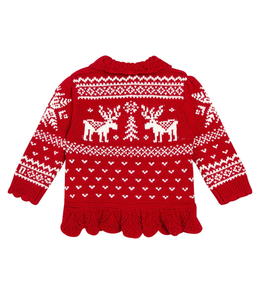 Polo Ralph Lauren Kids Baby intarsia cotton and wool cardigan