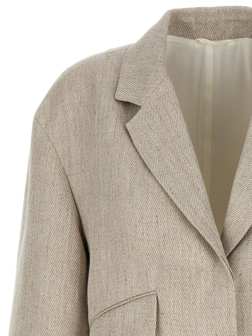 Monili bead-embellished blazer - Neutrals