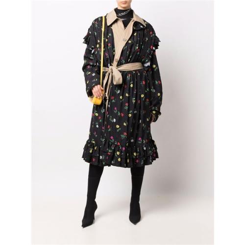 Reversible trench coat in viscose and cotton blend
