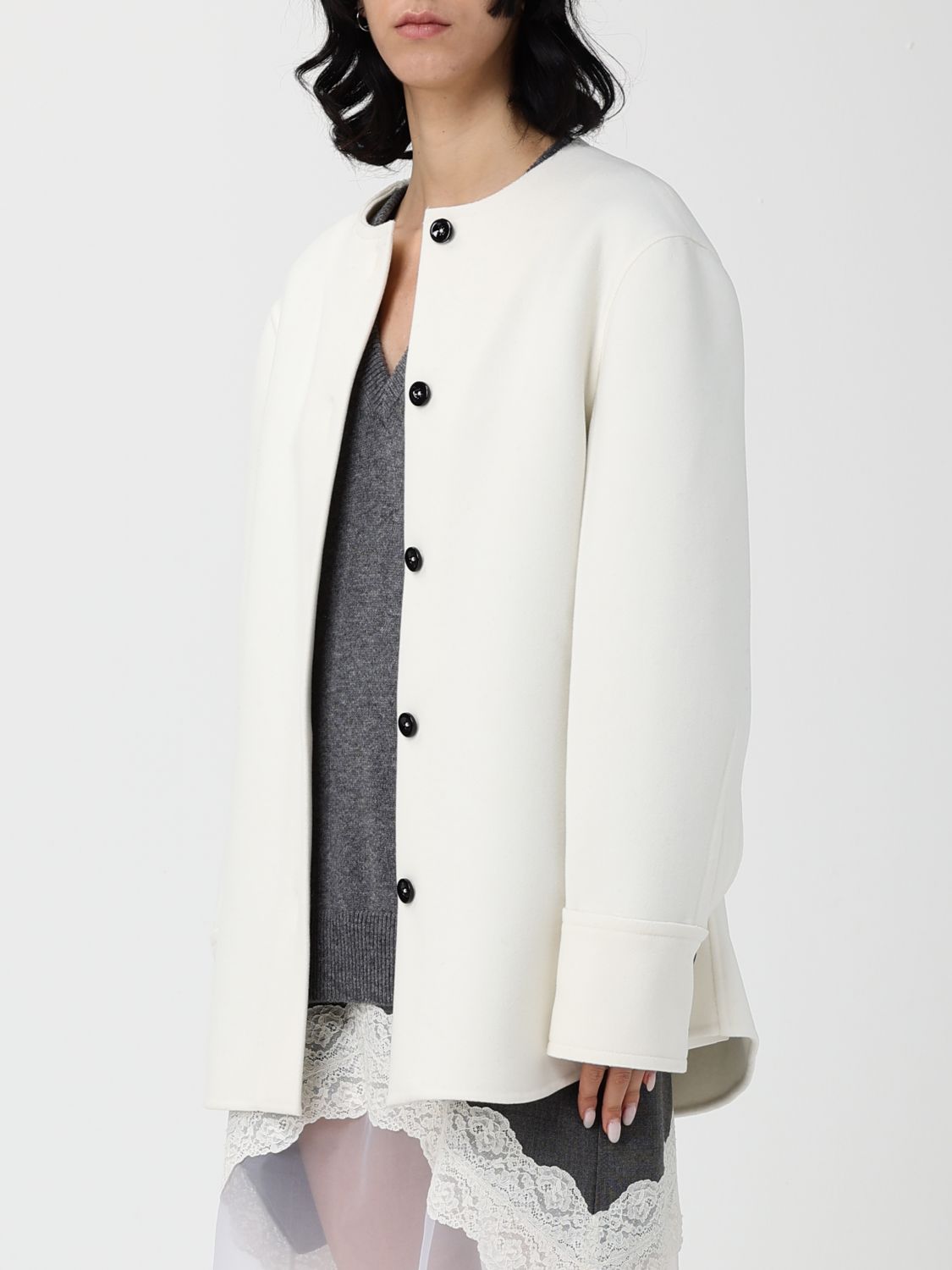 Trench Coat Woman color White