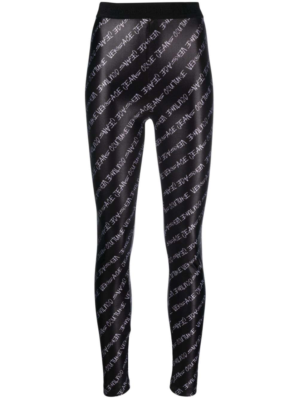 Logo-print leggings - Black