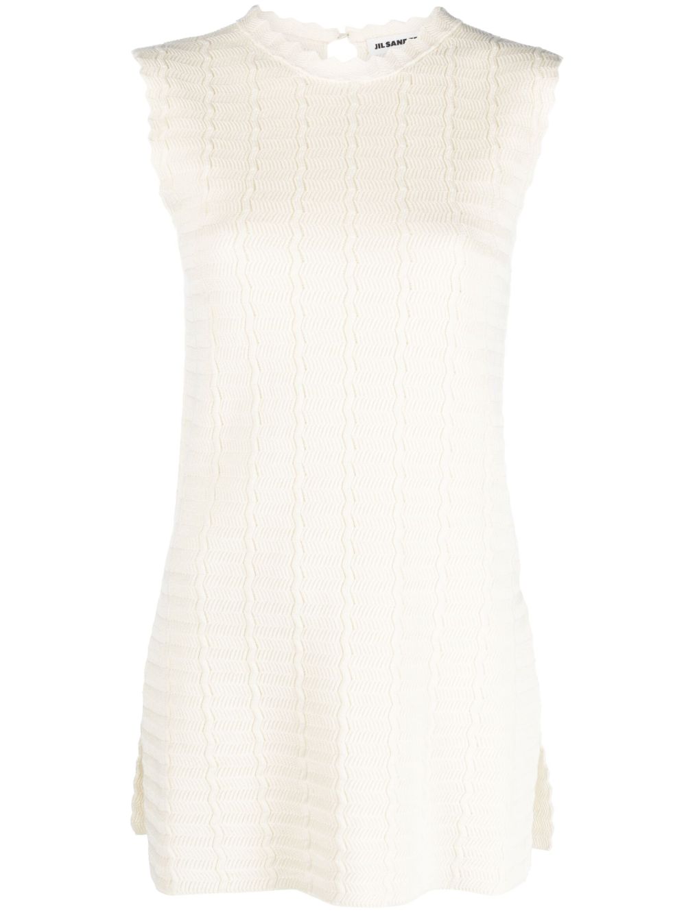 Sleeveless knitted top - Neutrals