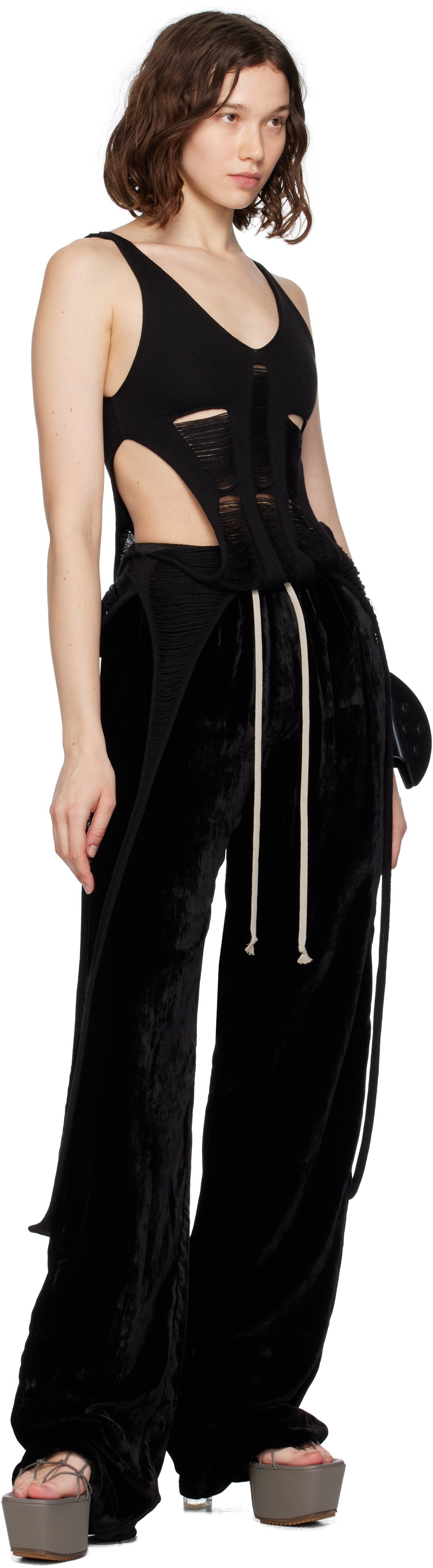 Black Concordians Dietrich Drawstring Trousers