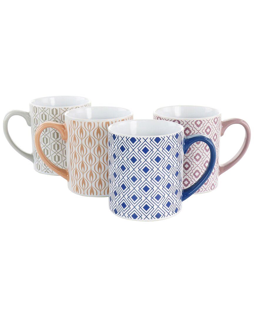 Bliss 4pc Can Shaped Stoneware Mug Set