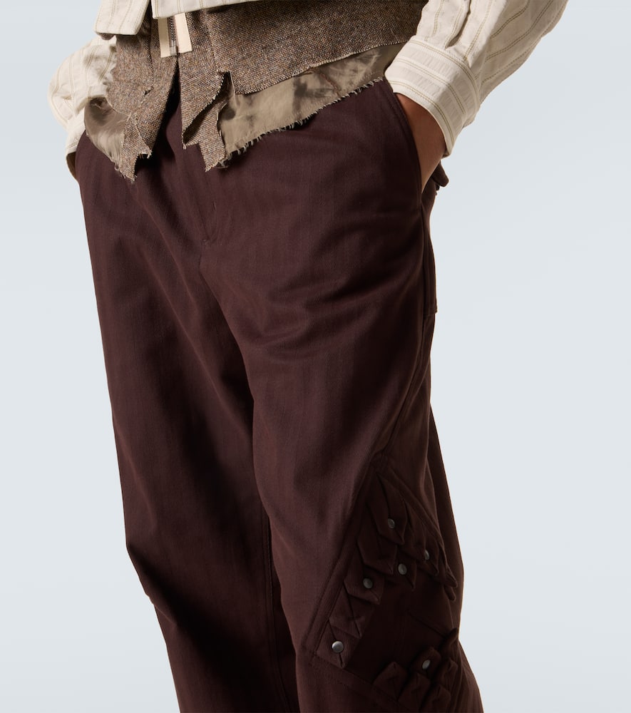 Estike cotton-blend wide-leg pants