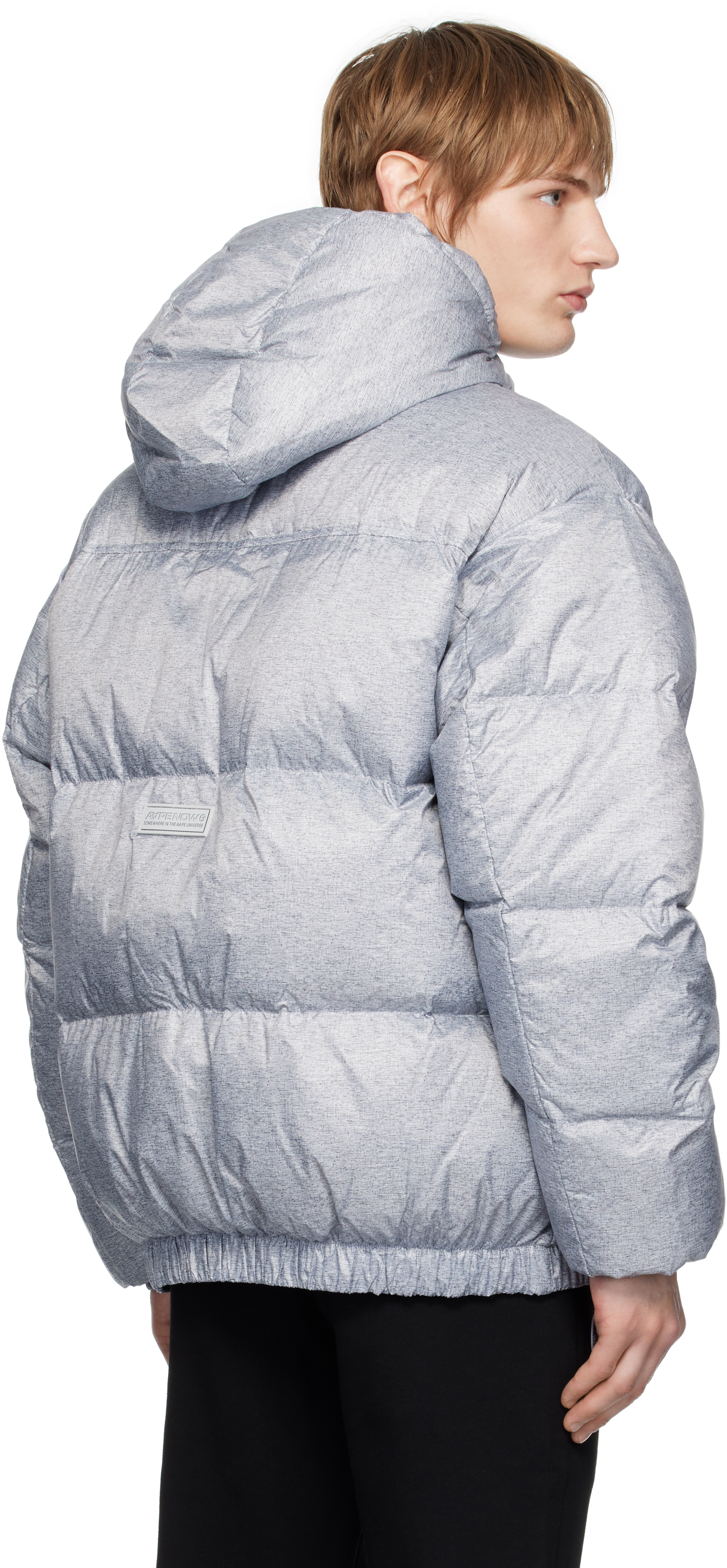 AAPE by A Bathing Ape Gray 'AAPE NOW' Down Jacket