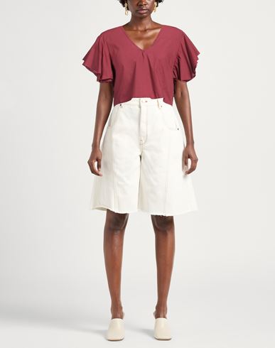 Woman Top Burgundy Size M Cotton