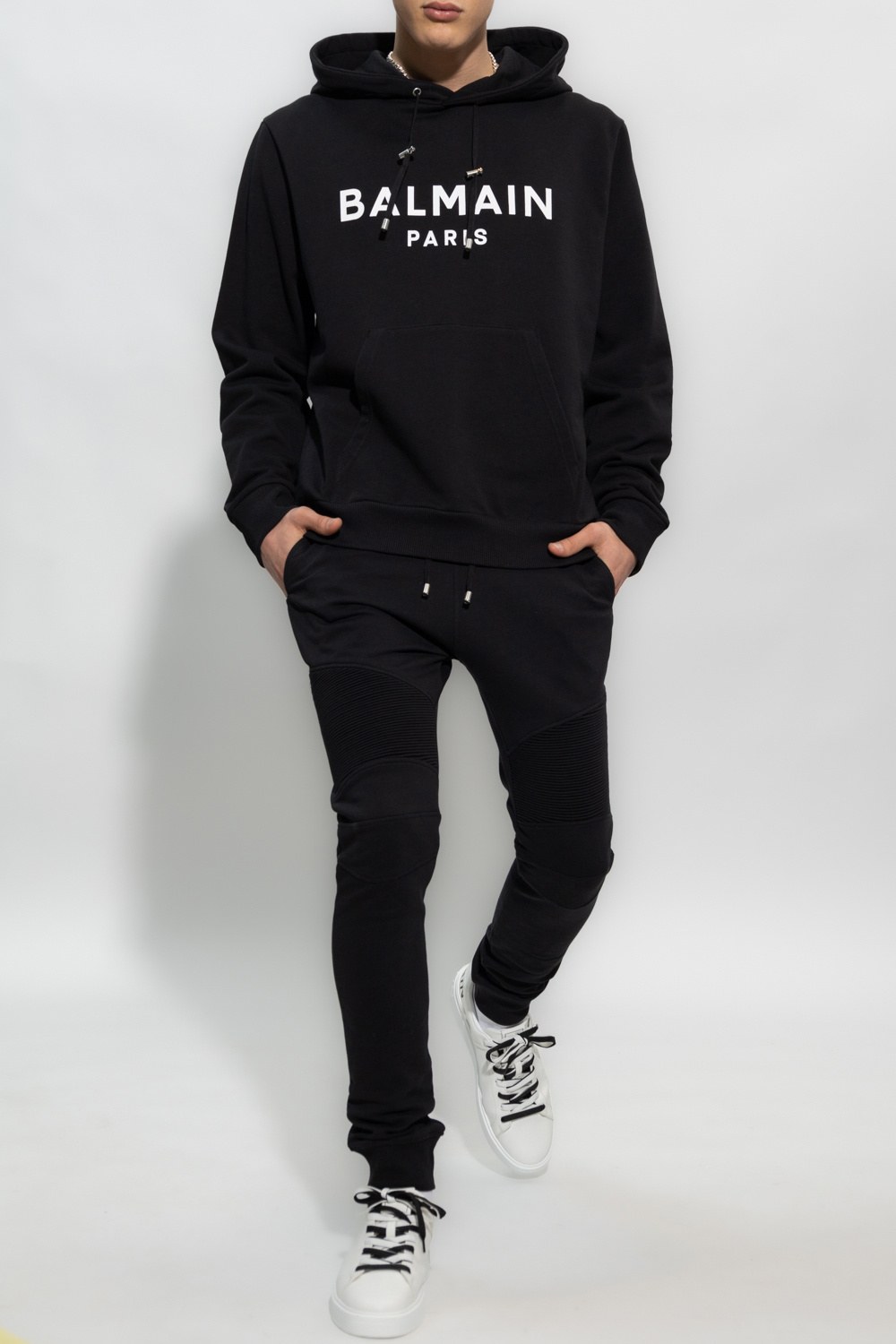 Printed Hoodie, Men's, Black