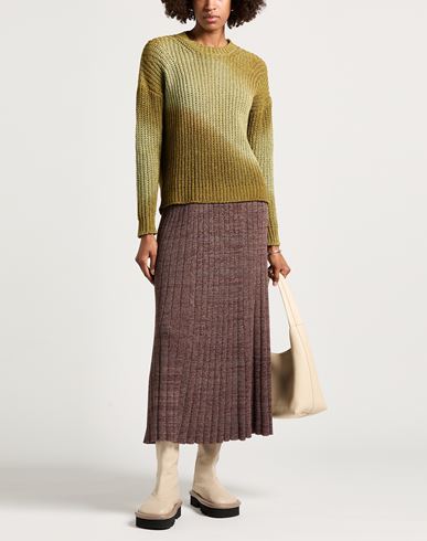 Woman Sweater Military green Size S Cotton, Polyamide