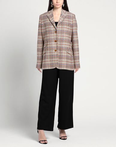 Woman Blazer Beige Size 4 Virgin Wool