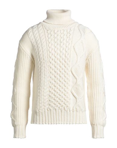 Man Turtleneck Cream Size S Virgin Wool