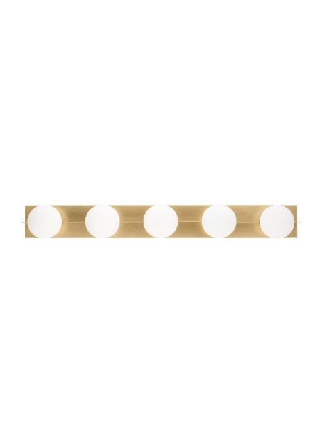Natural Brass Five Light Bath Vanity from the Orbel Collection