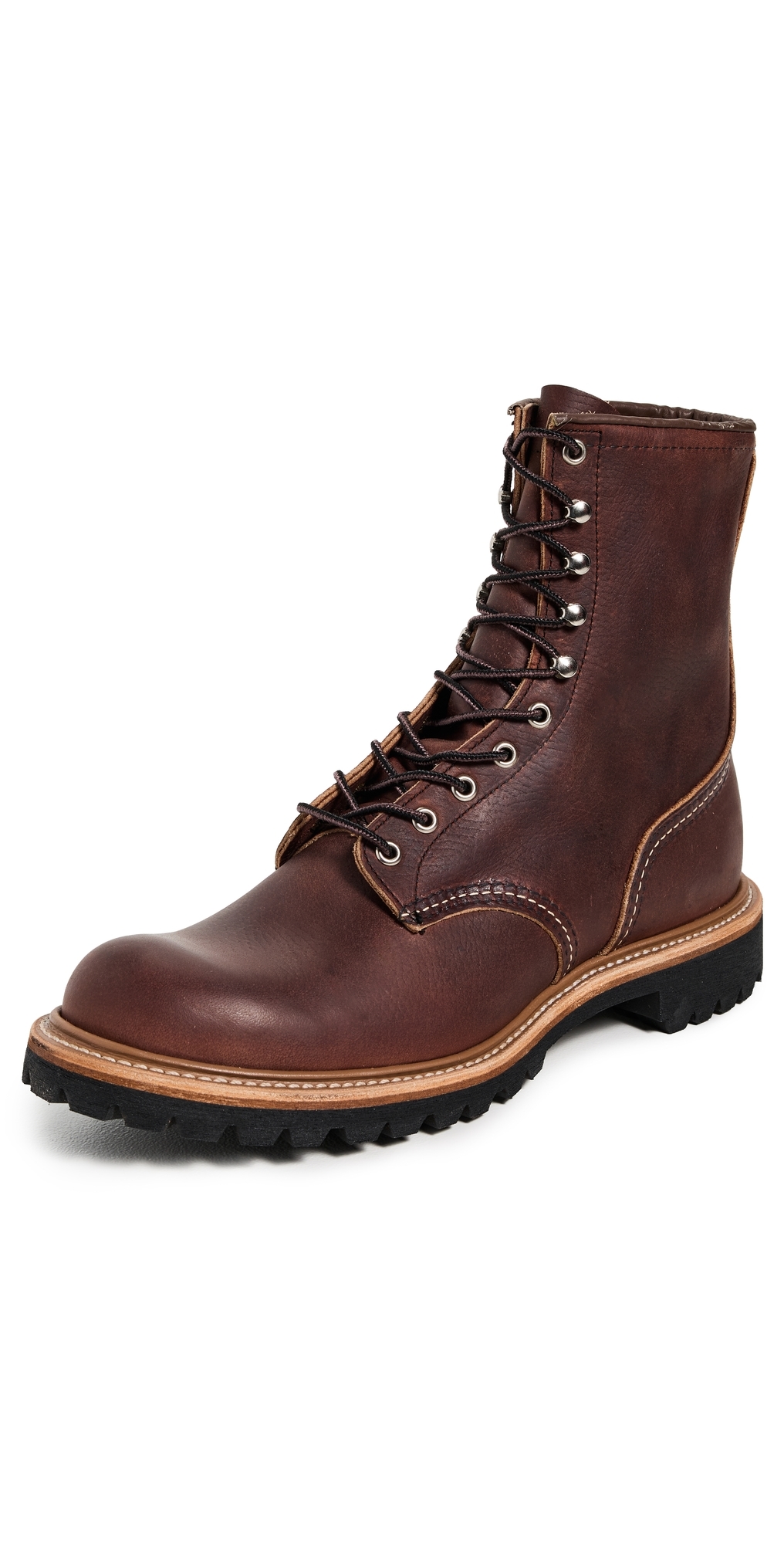 8-Inch Logger Oil Slick Leather Boots Briar Oil Slick