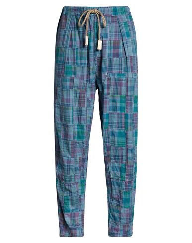 Man Pants Deep teal Size S Cotton