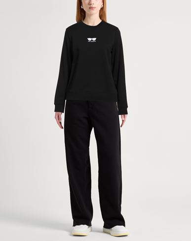 Woman Sweatshirt Black Size L Organic cotton