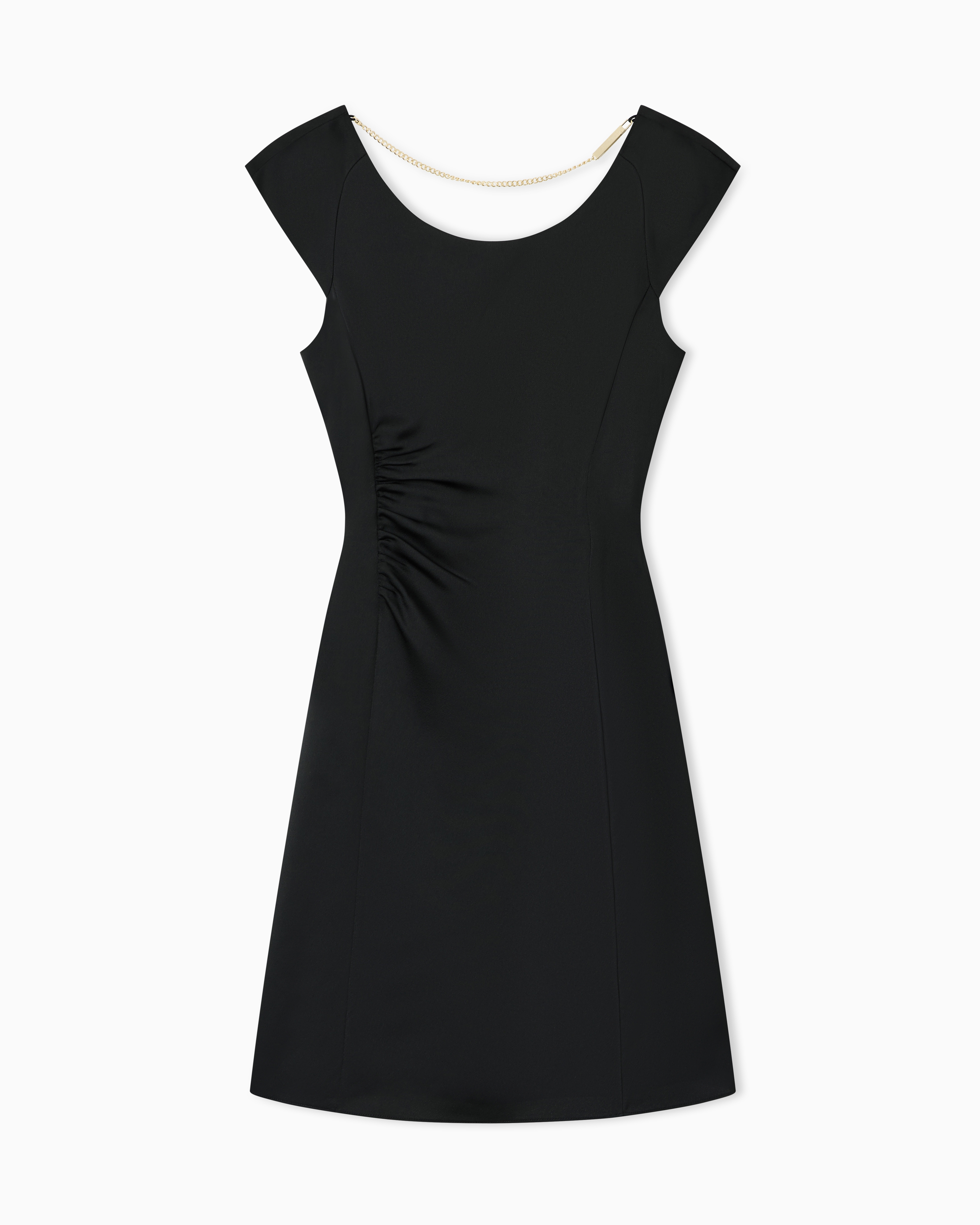 Crepe Satin Midi Dress