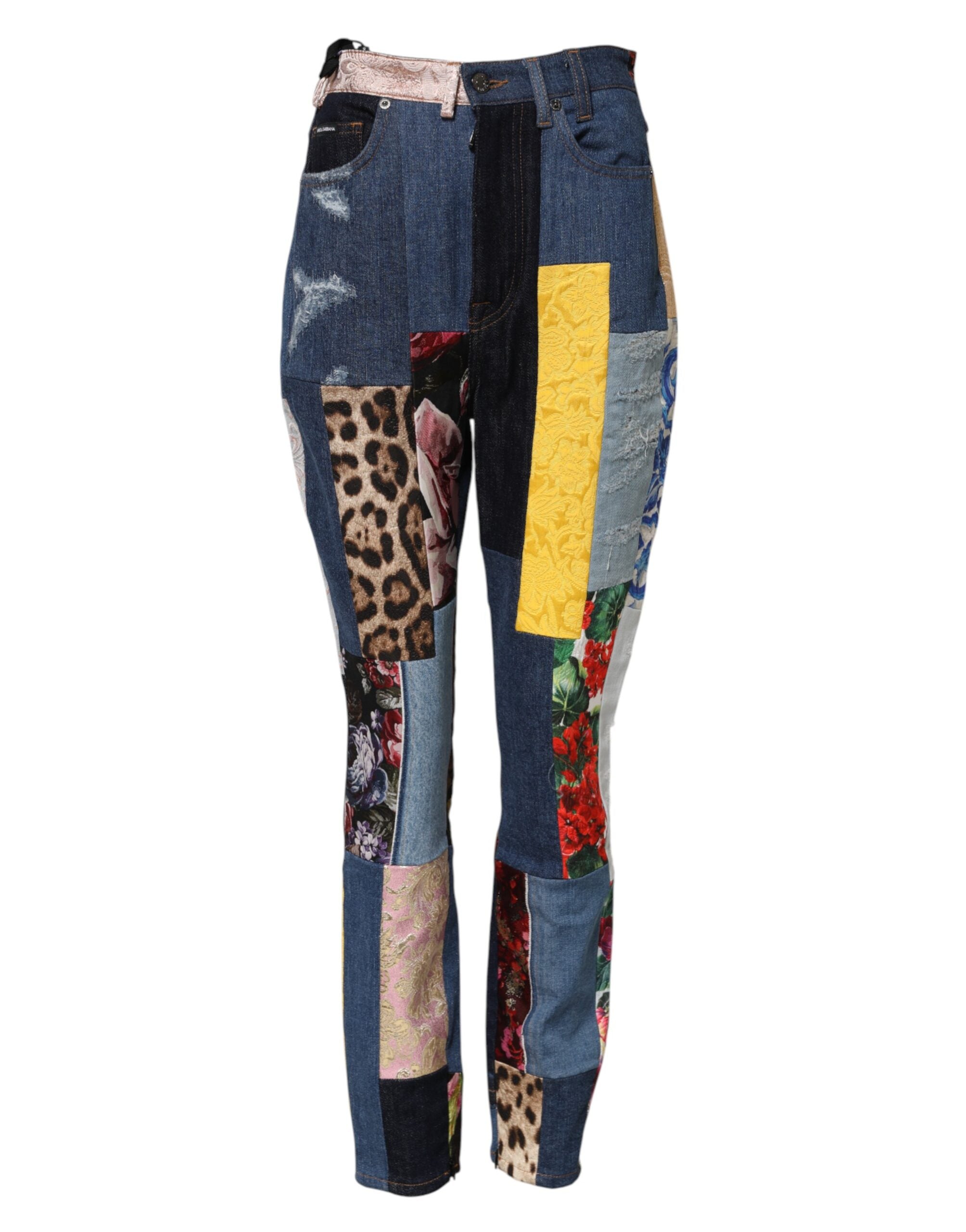 Patchwork Denim Jeans — Multicolor