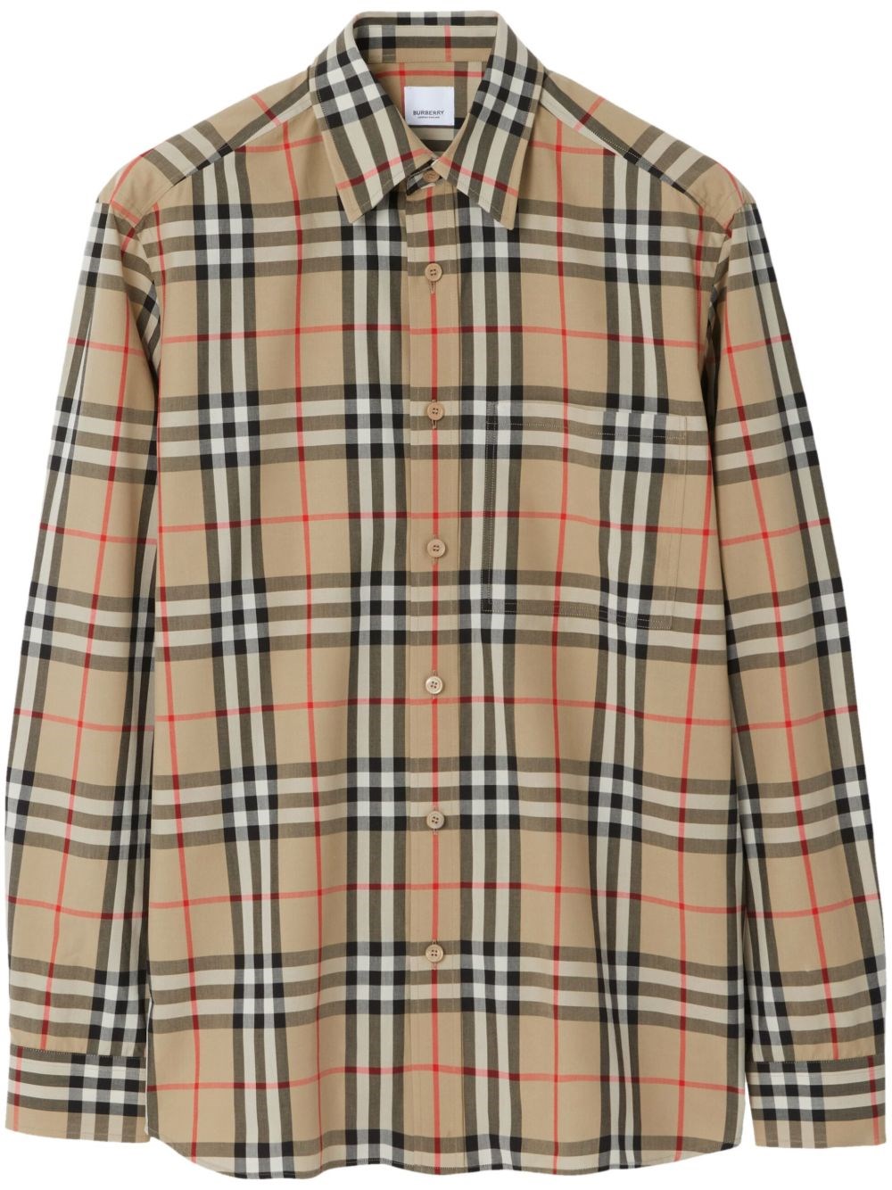 Cotton Shirt With Vintage Check Pattern