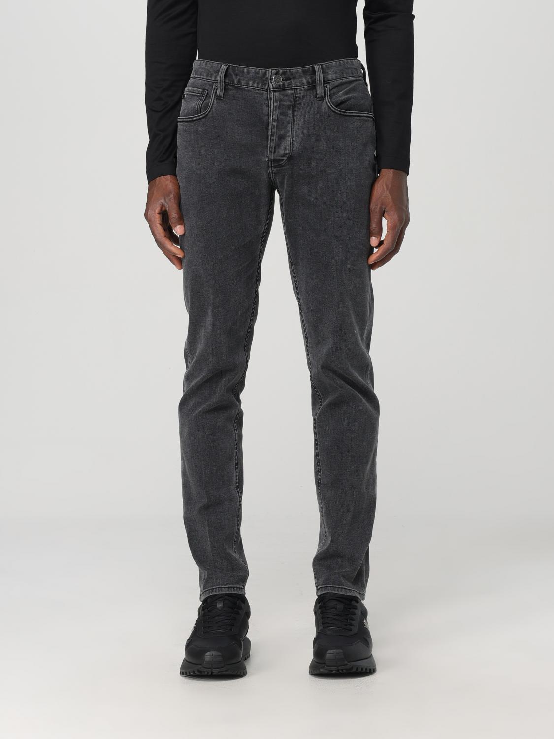 Cotton straight leg jeans - Black