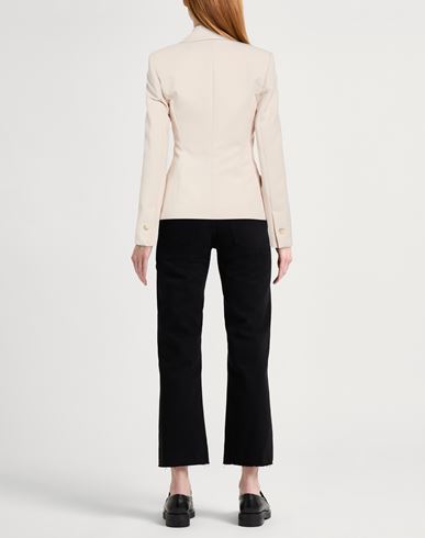 Woman Blazer Cream Size 10 Polyester, Viscose, Elastane