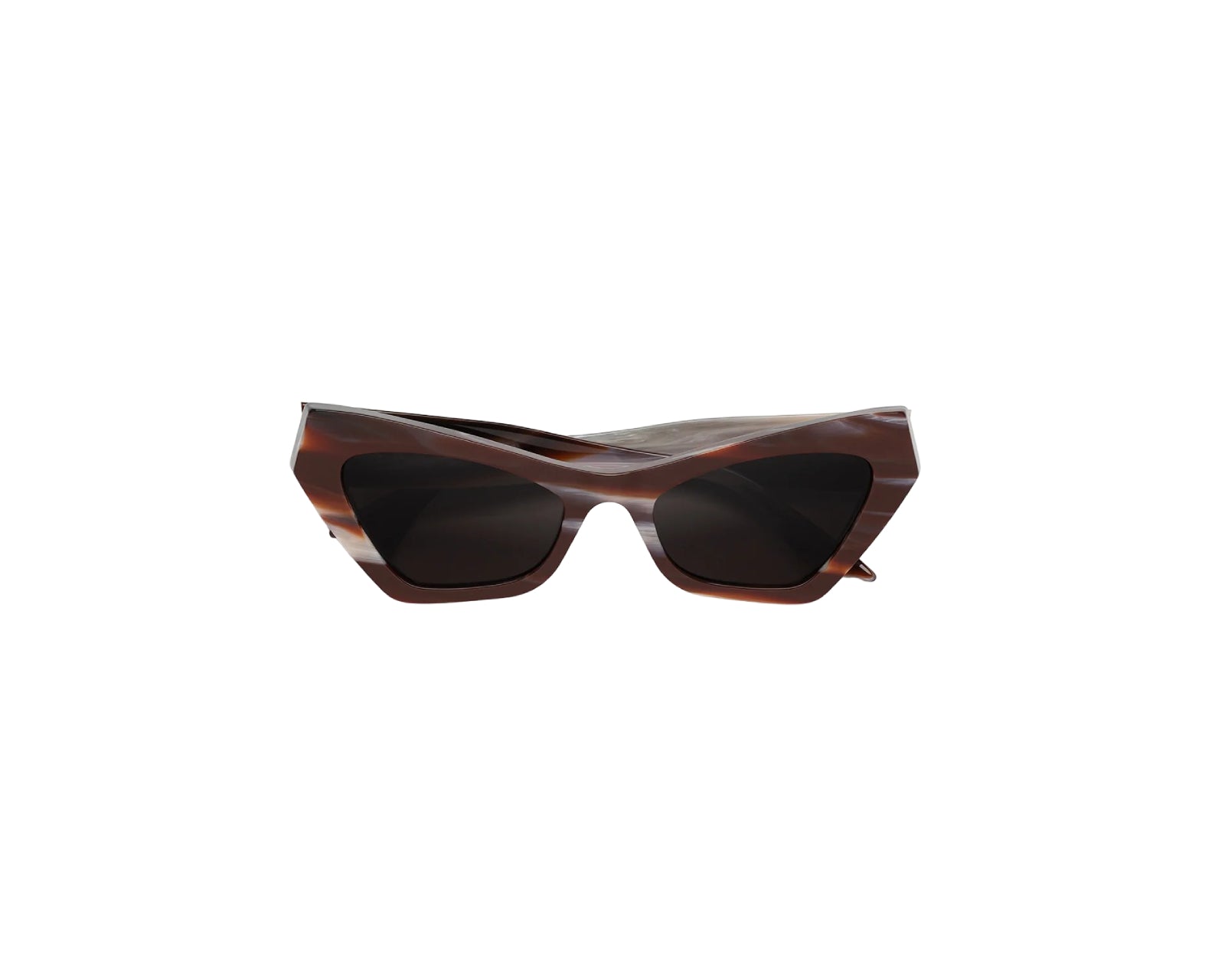 Marni Unisex Marni Zelaryth Chocolate Horn Sonnenbrillen Acetat Braun Braun Geometrisch