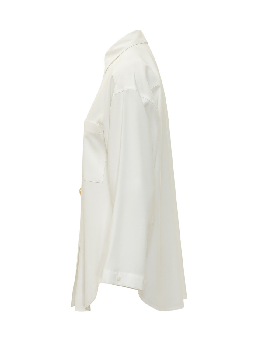 White Relaxed Solid Shirt