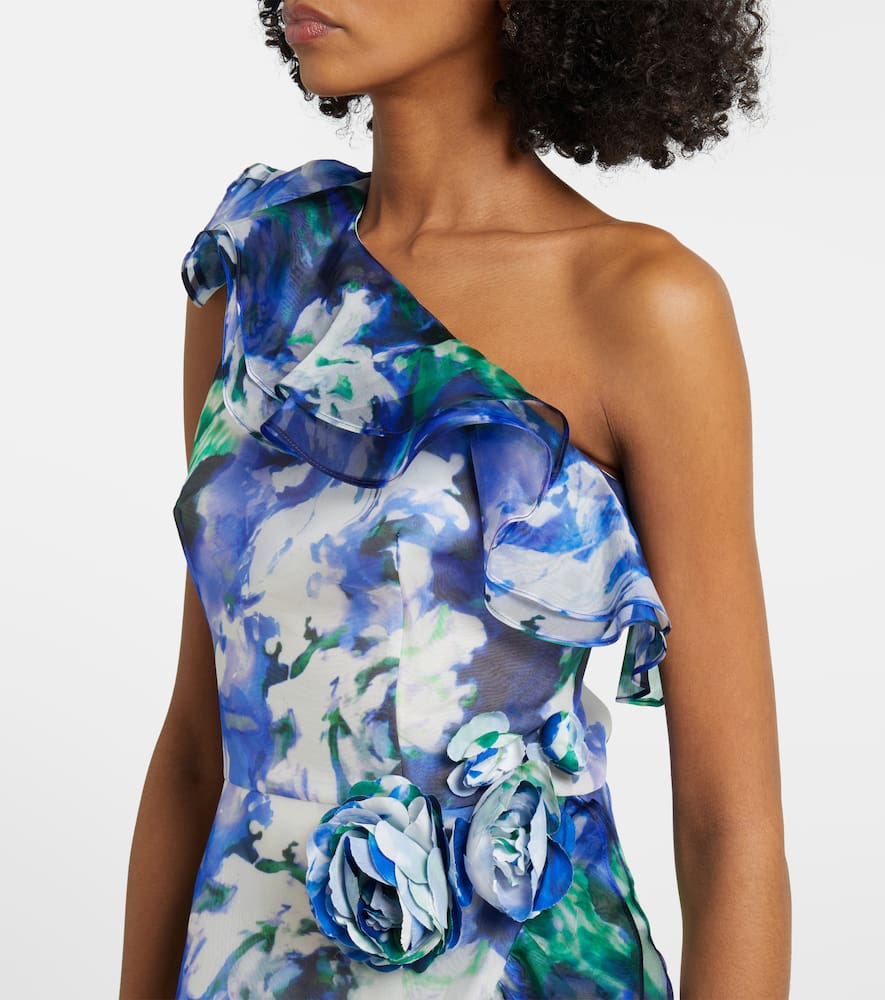 Carmea floral silk organza maxi dress