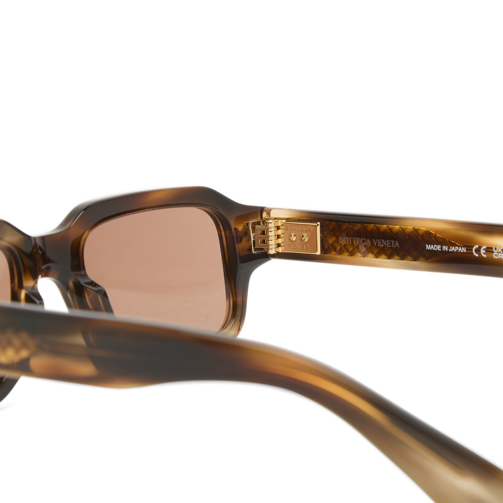 Men's Bottega Veneta BV1442S Sunglasses in Havana/Brown