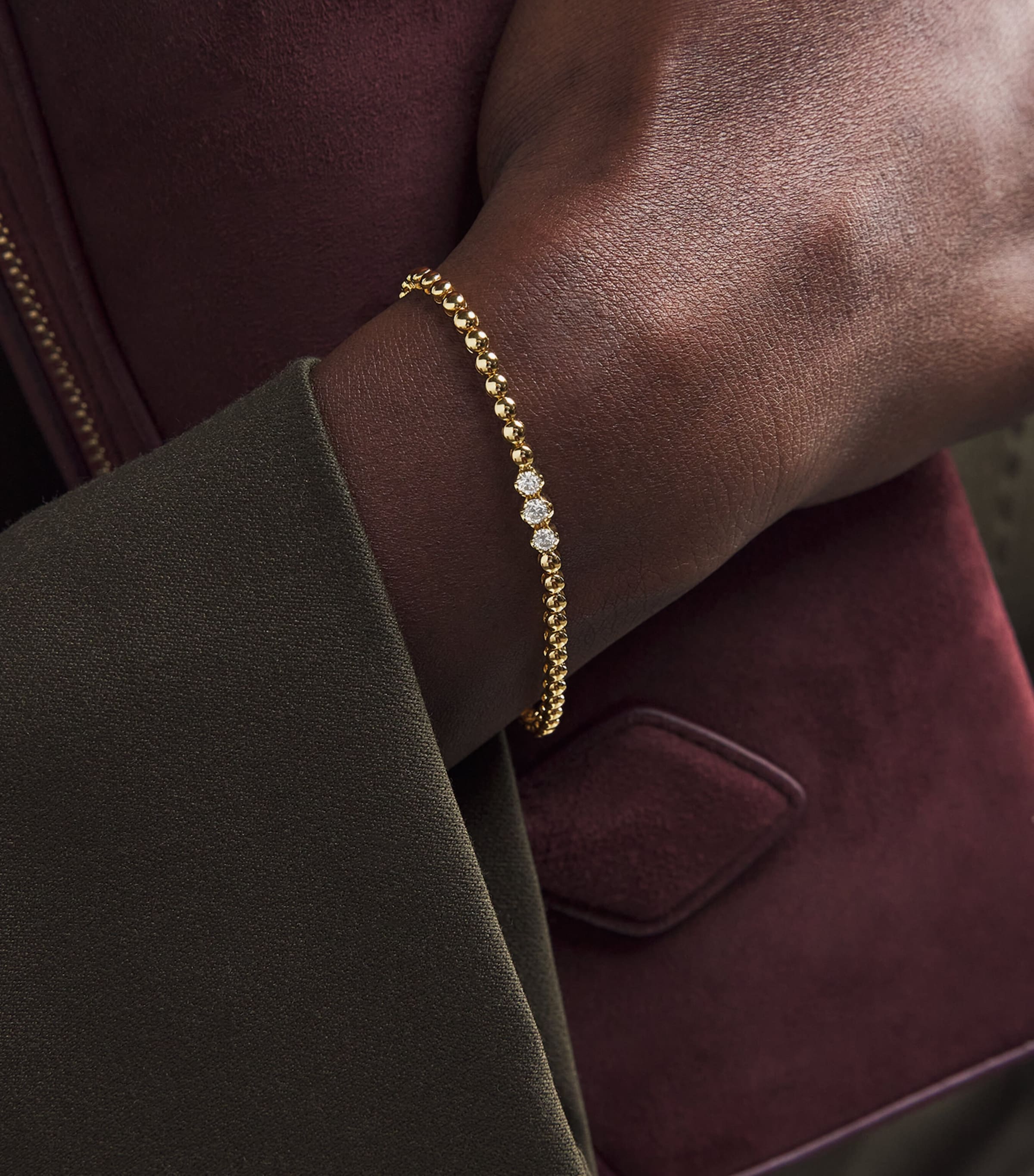 Yellow Gold and Diamond Bezel Tennis Bracelet