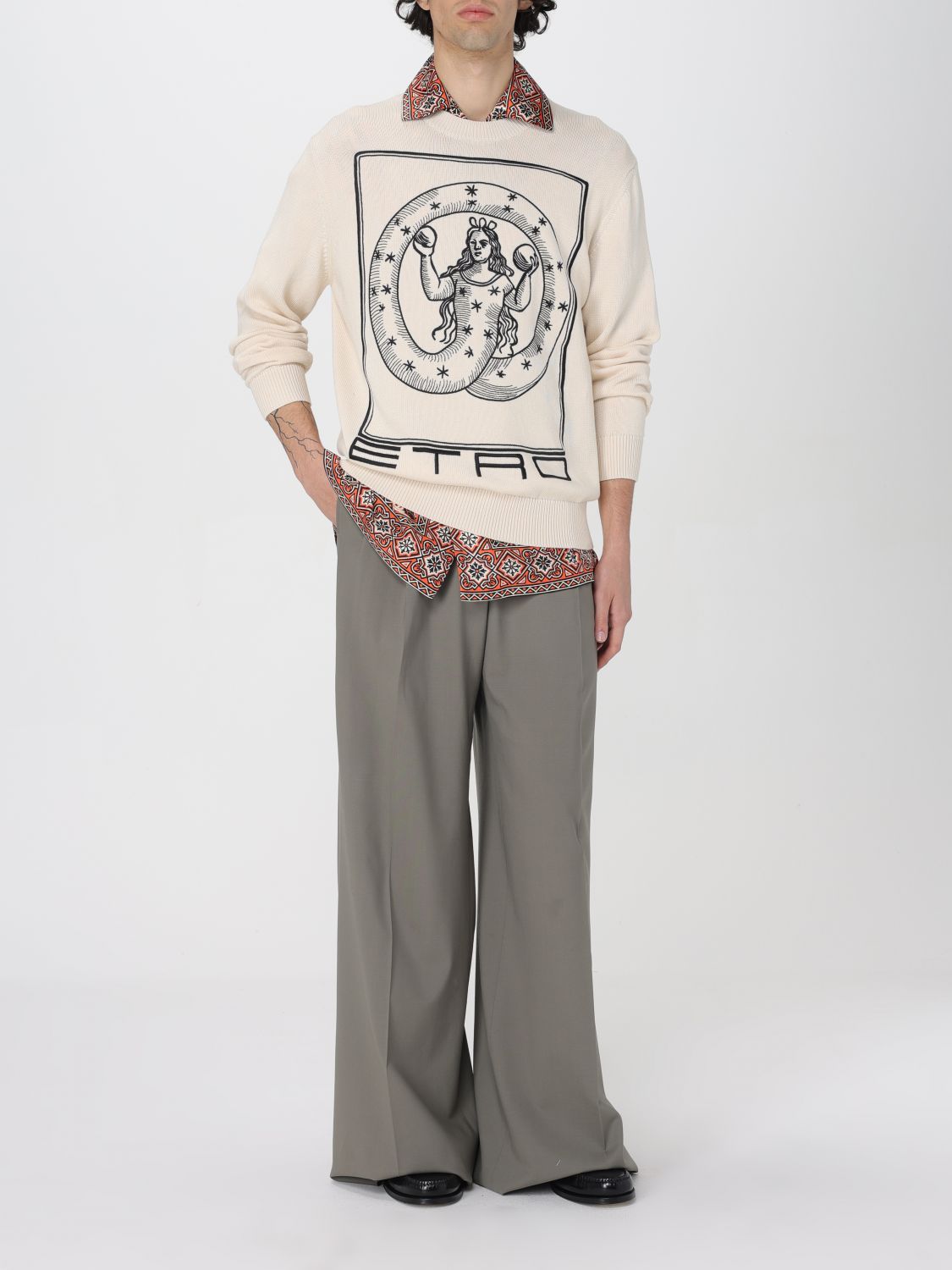 Cardigan Men color Beige