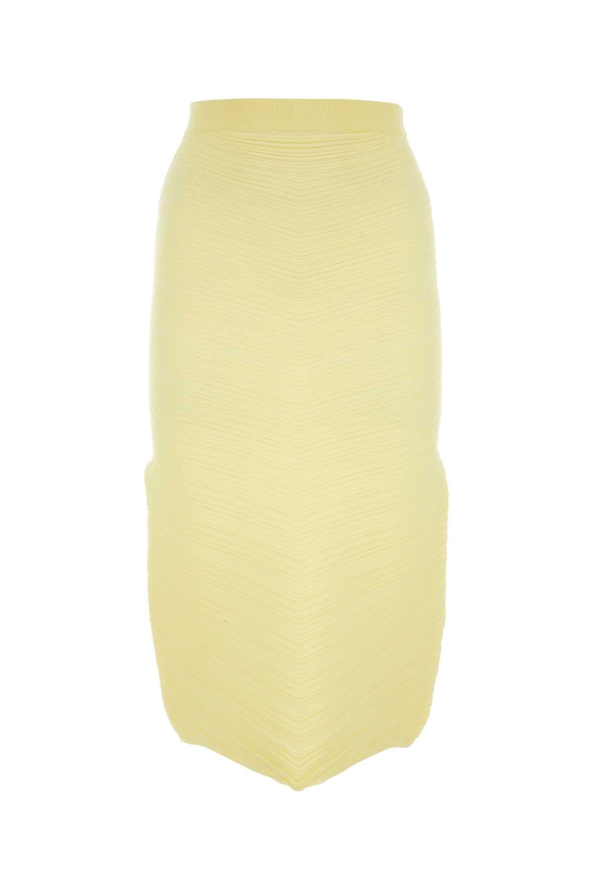 Stretch Cotton Blend Skirt — Yellow