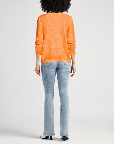 Woman Sweater Orange Size M Cotton, Linen, Polyamide, Elastane