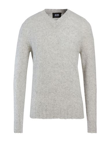 Man Sweater Light grey Size 38 Wool