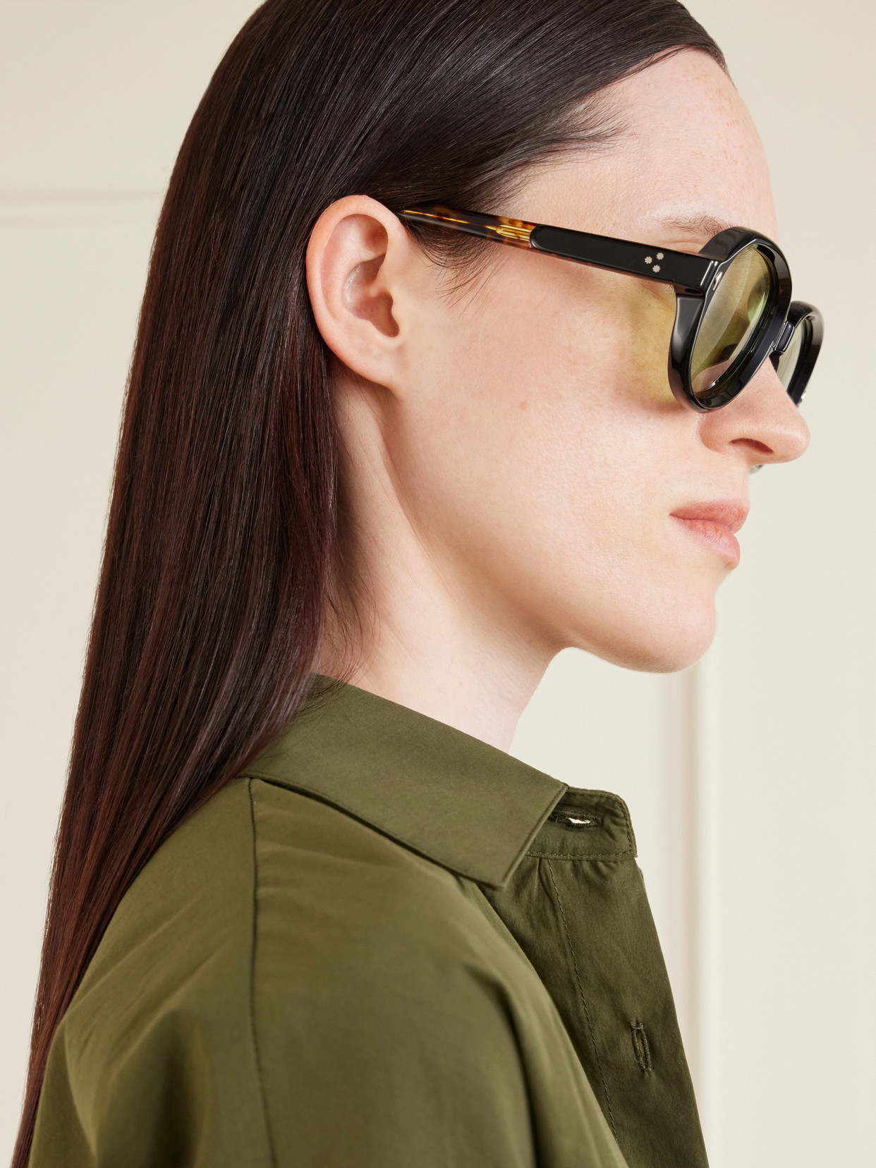 + Lou Lou De La Falaise Louise Aviator-style Acetate Sunglasses - Tortoiseshell