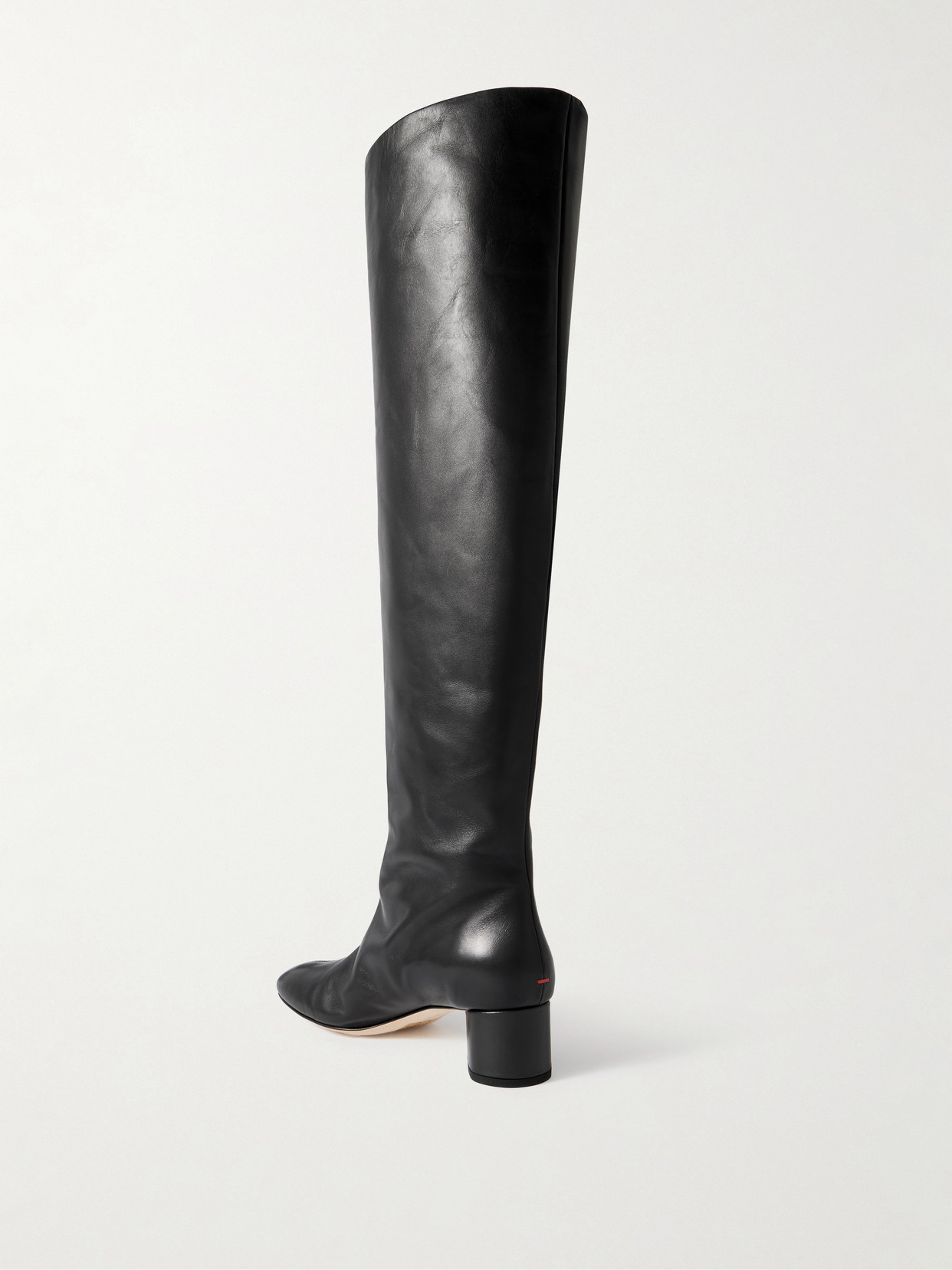 Willa Over-the-knee Leather Boots - Black