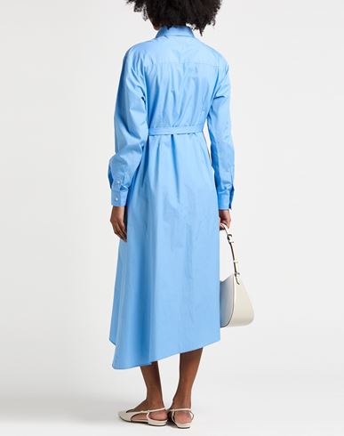Woman Midi dress Light blue Size 4 Cotton