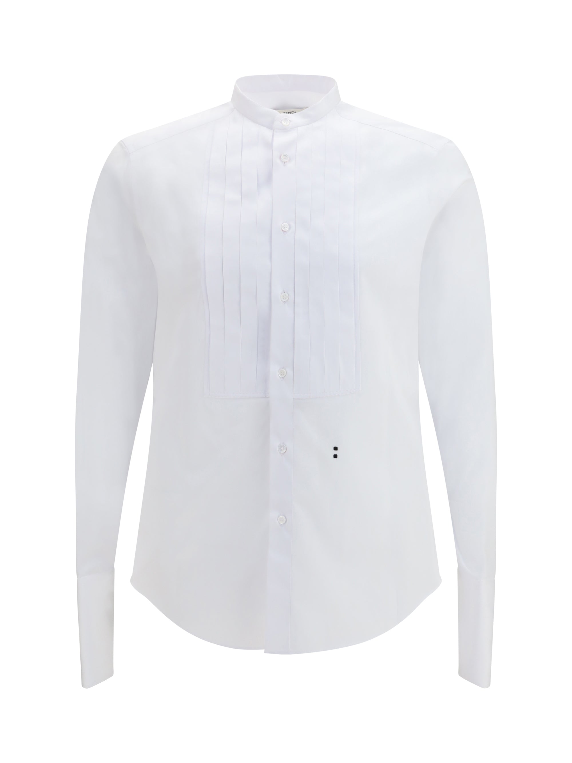 Pleated Poplin Shirt — White