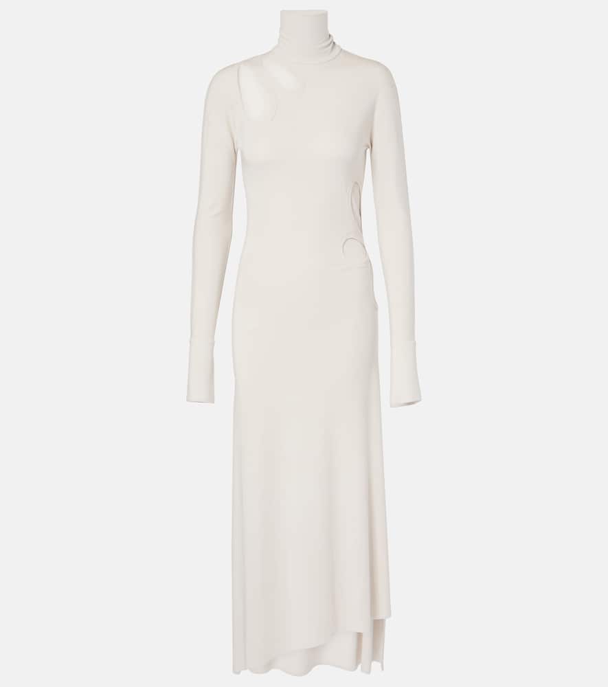 Cutout jersey midi dress