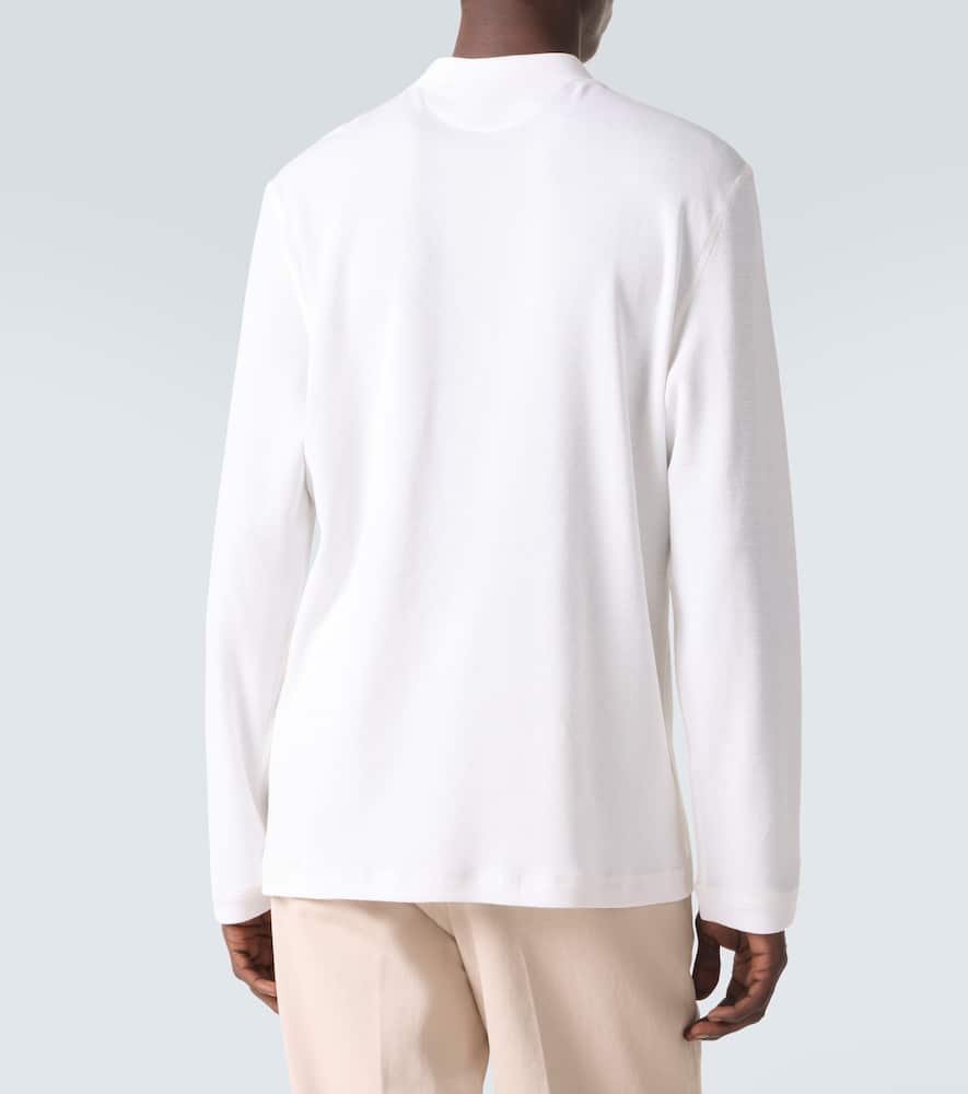 Cotton and silk Henley shirt