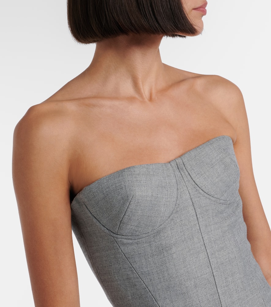 Draped bustier dress