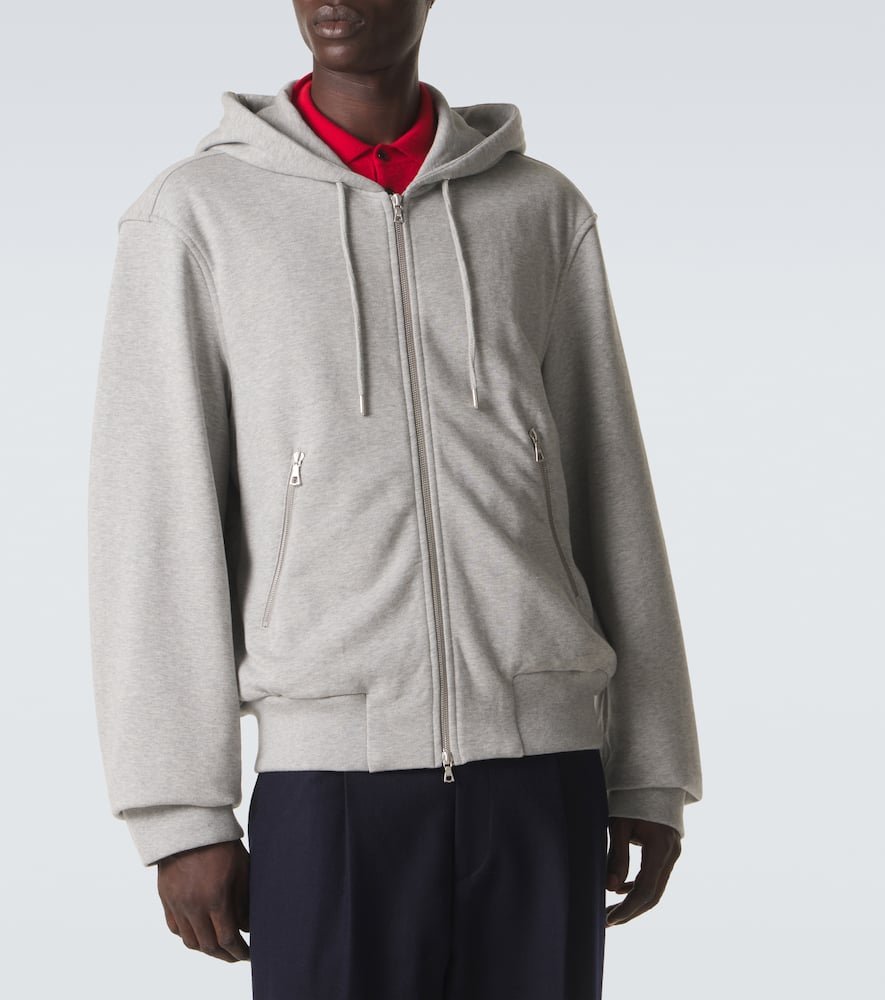 Cotton zip-up hoodie
