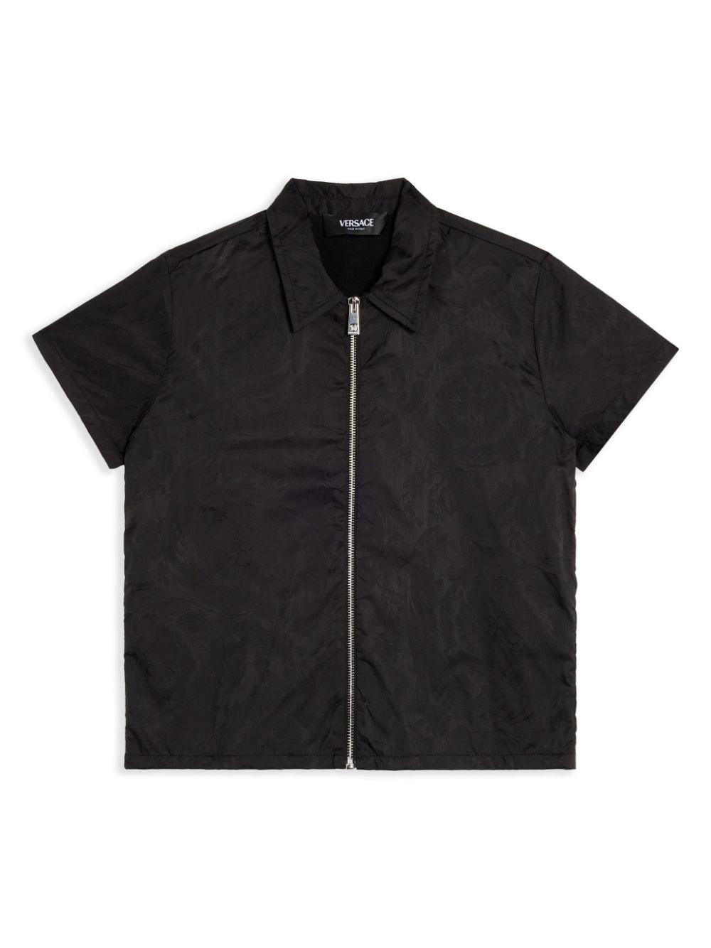 Front-zipped shirt - Black