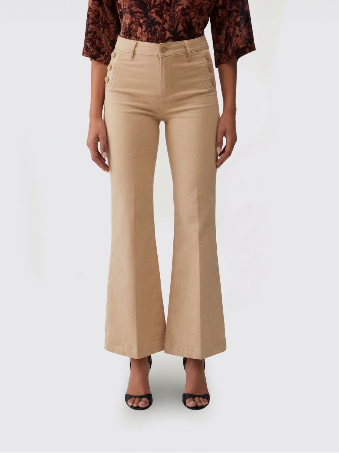 Pants Woman color Cream