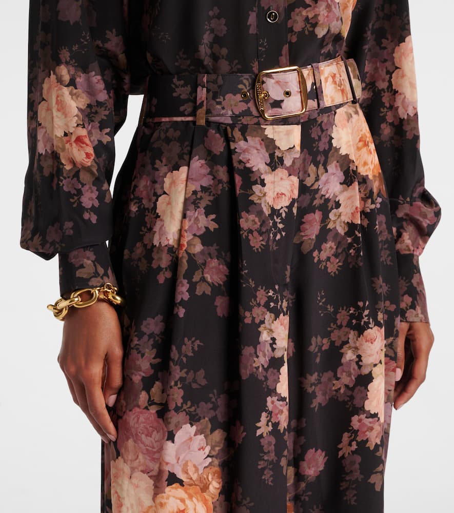 Zimmermann Floral linen midi dress