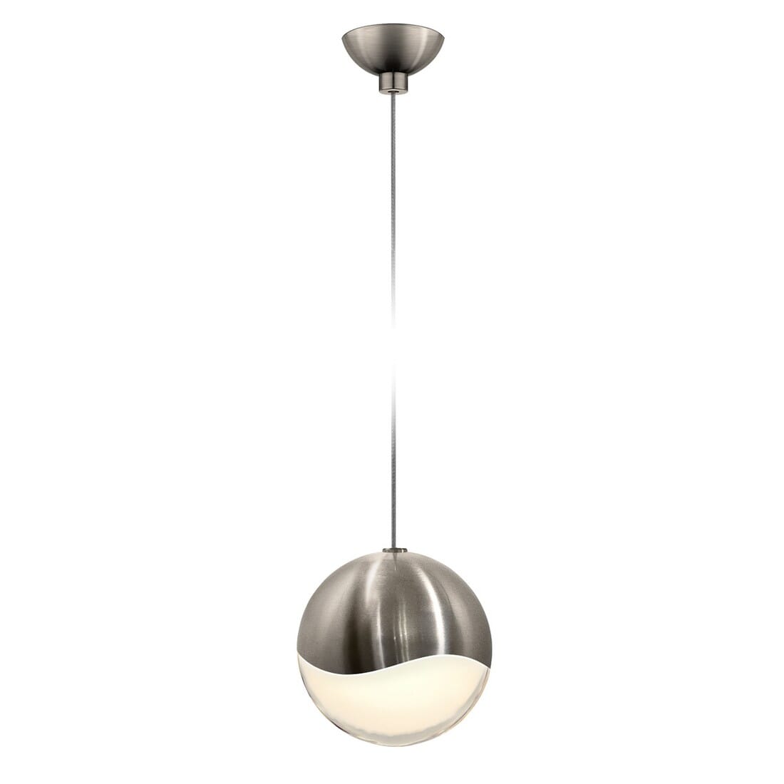 Satin Nickel LED Pendant from the Grapes Collection