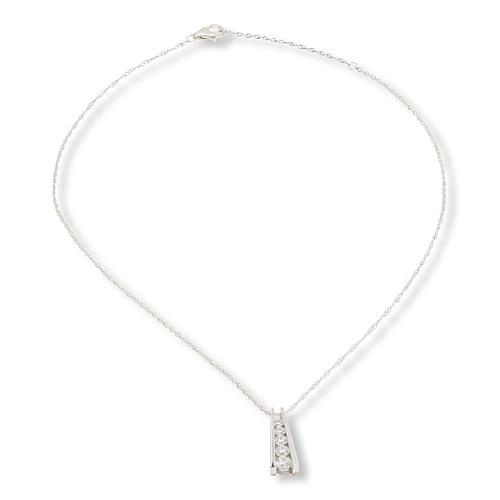 ™ Tension-Set Graduated 5-Stone Drop Necklace