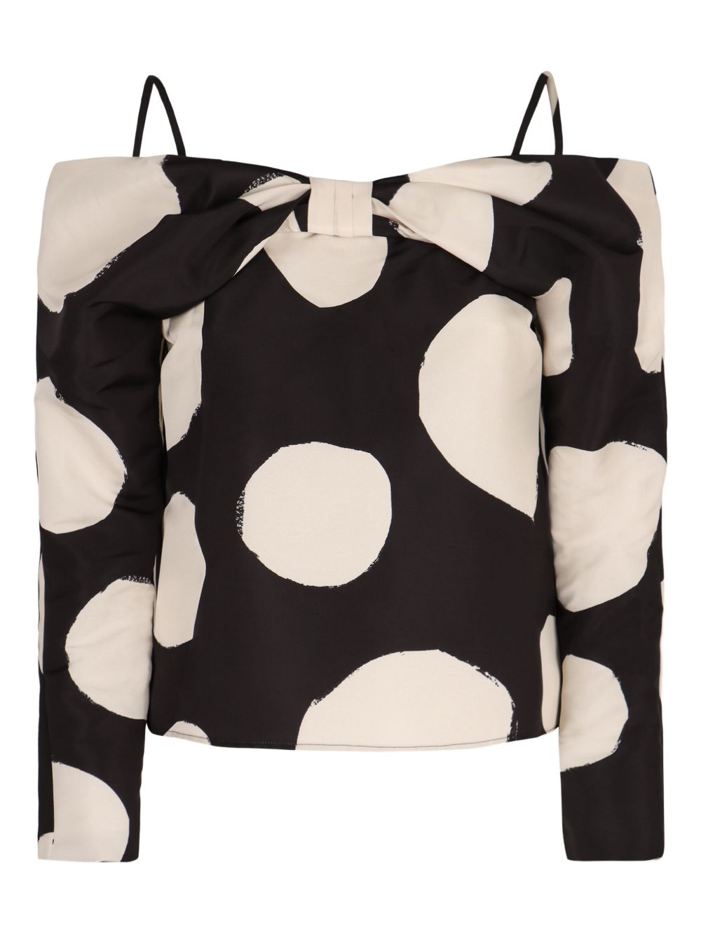 Off-shoulder blouse - Brown