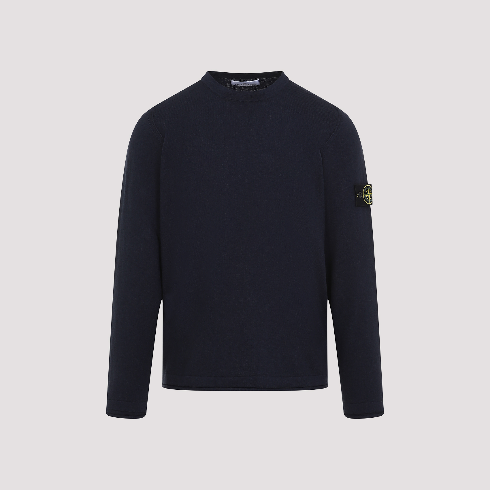 Crew Neck Pullover Blue Cotton Polyamide Sweater - Men