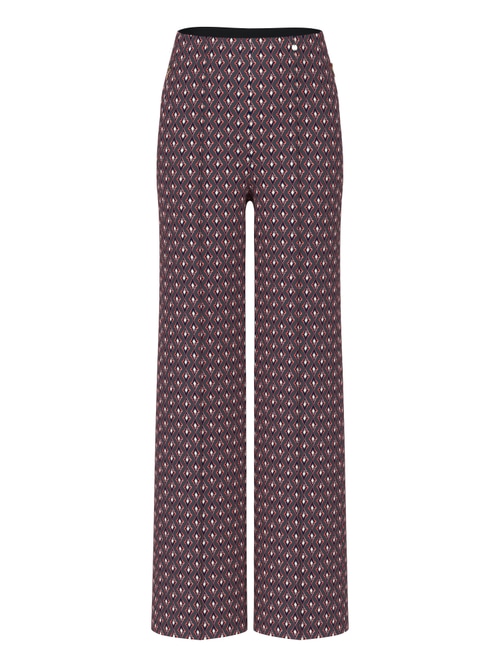 Marc Cain WINDER pull-on trousers with high waist, blue, 34 N