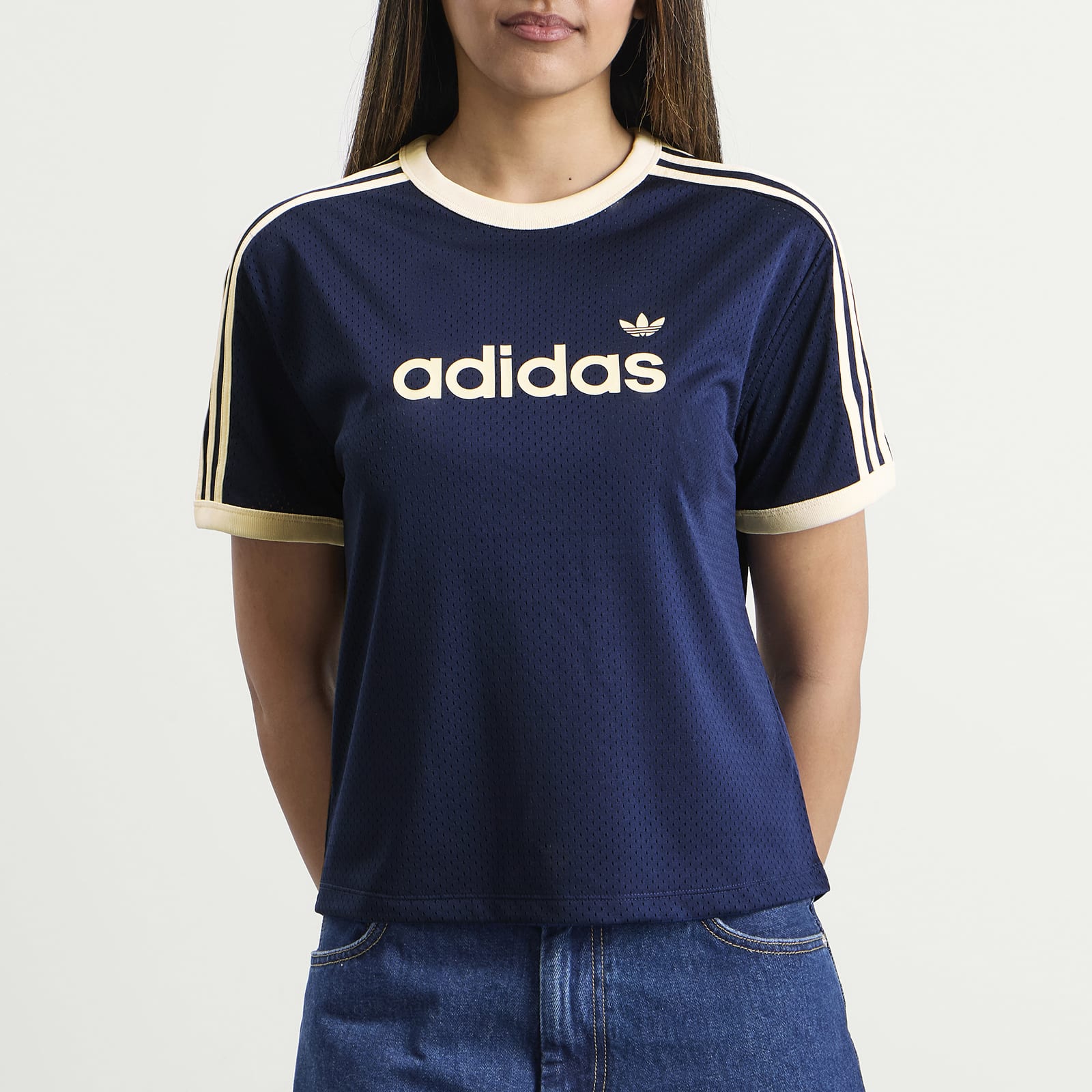 Women's Mesh T-Shirt Night Indigo/Warm Vanilla